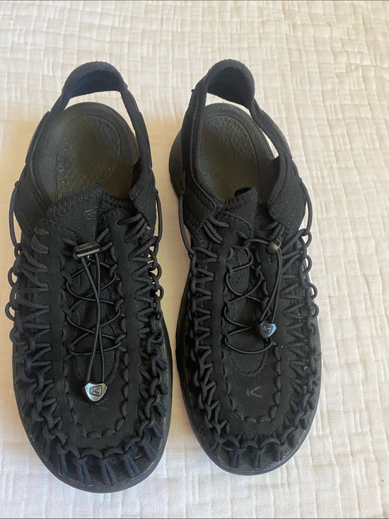 Keen Shoes - KEEN Black Woven Lace-Up Sandals
